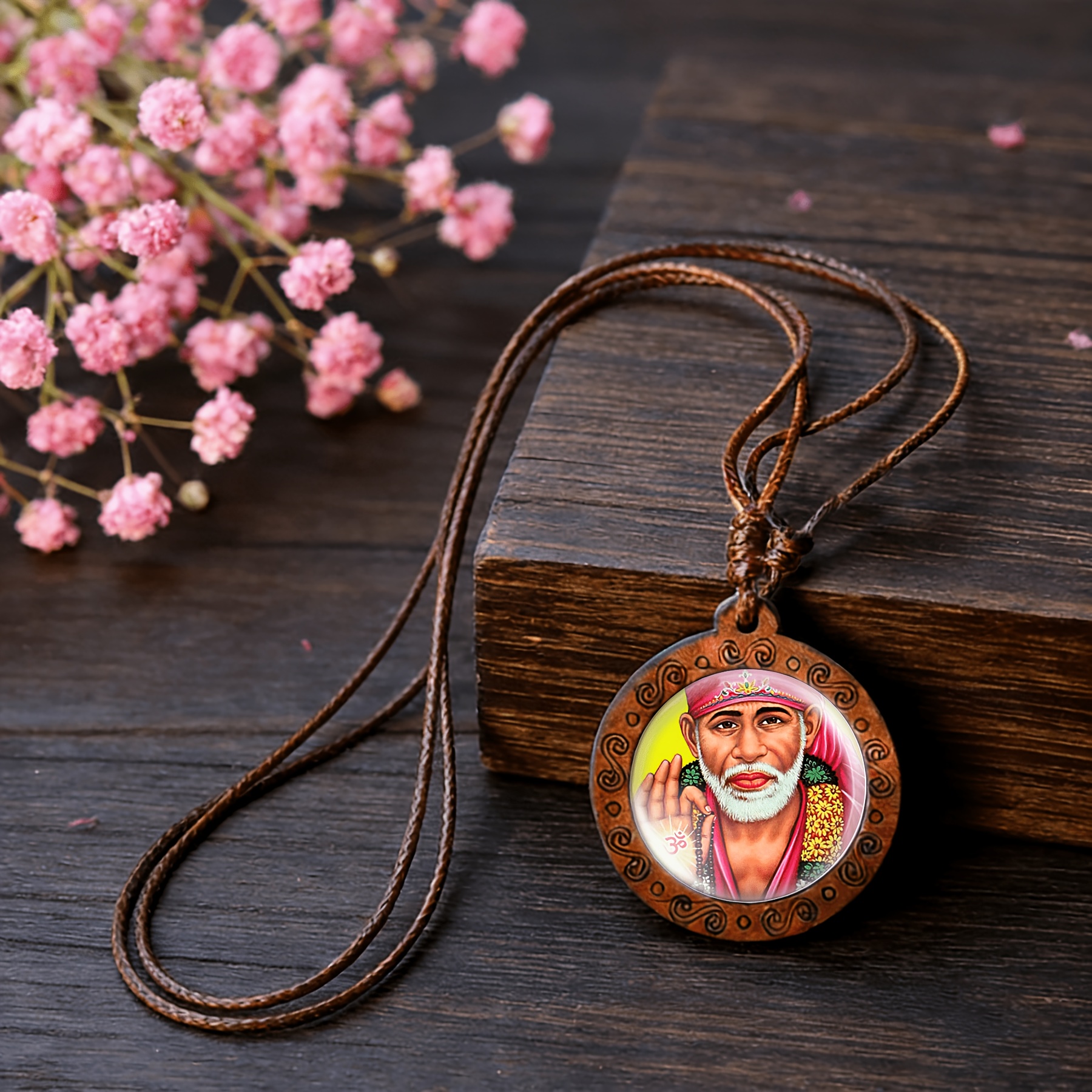 Handcrafted Vintage Necklace with Time Gemstone Pendant